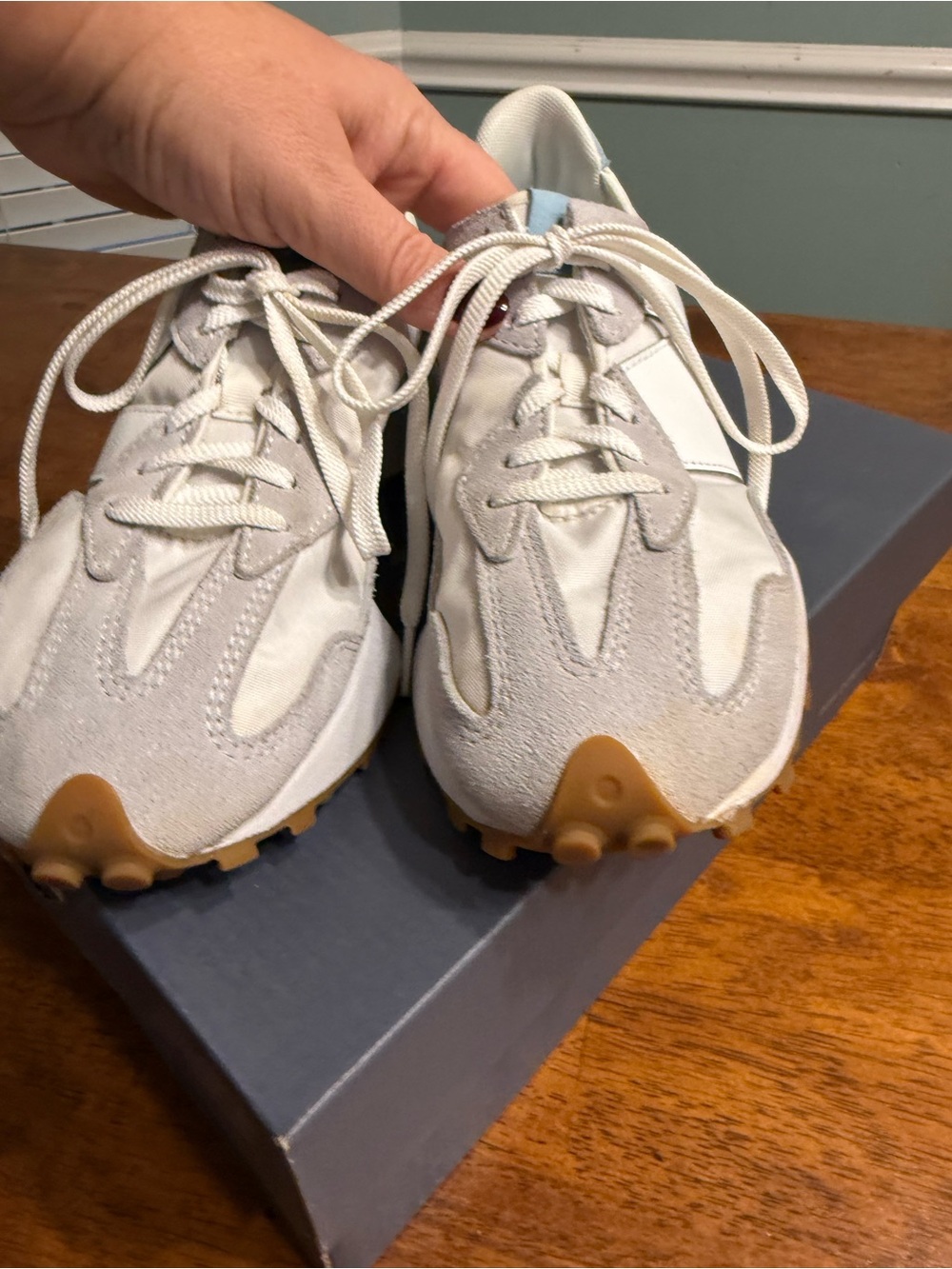 New Balance 327 Grey Blue Women's Lifestyle Sneakers WS327FRC Size 7.5 - Picture 5 of 15
